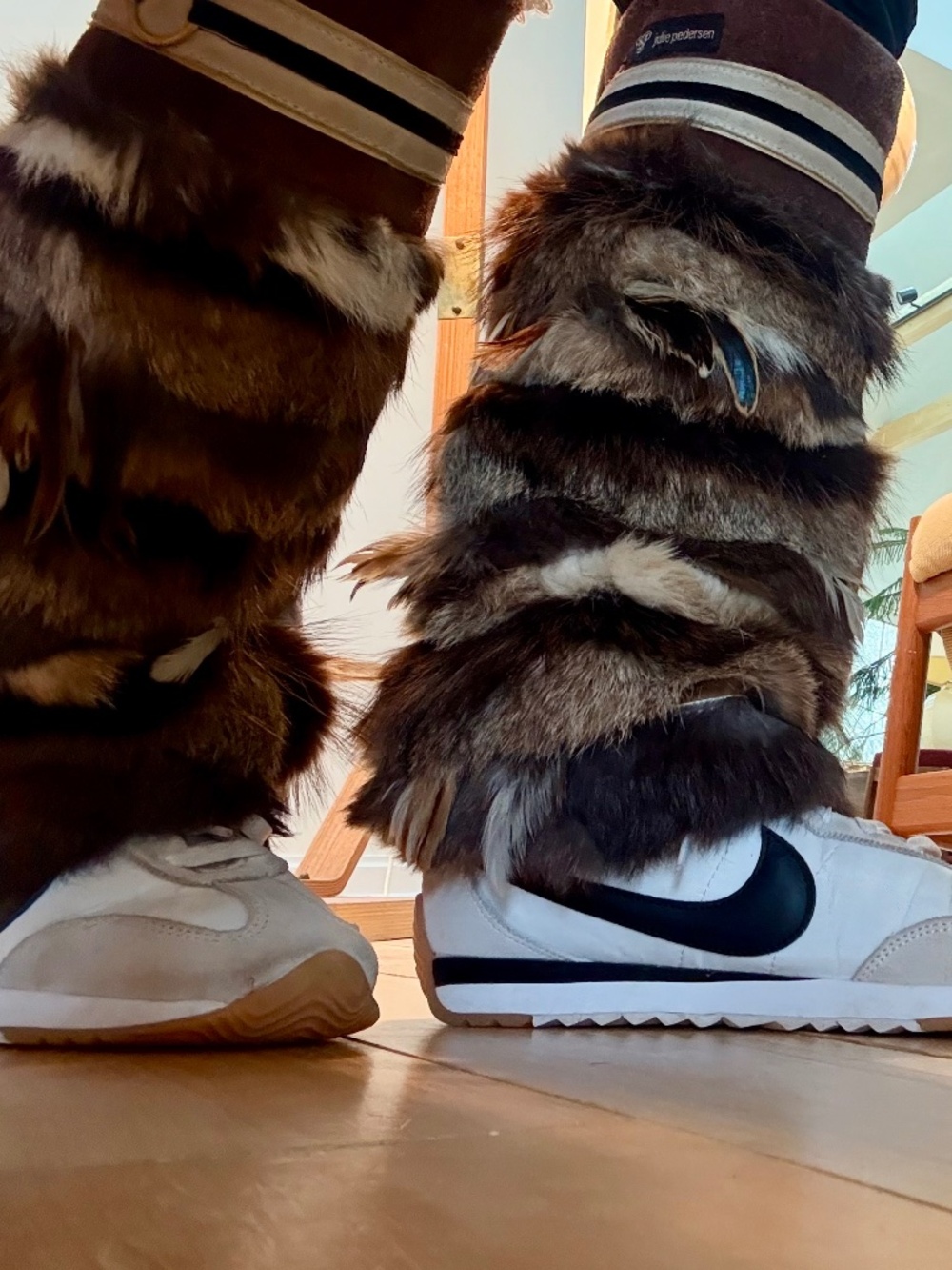Real Canadian made vintage fur leg warmers